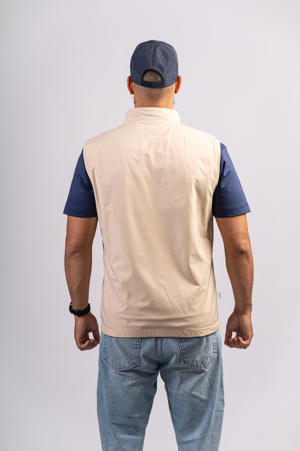 BLUE/BEIGE BODYWARMER