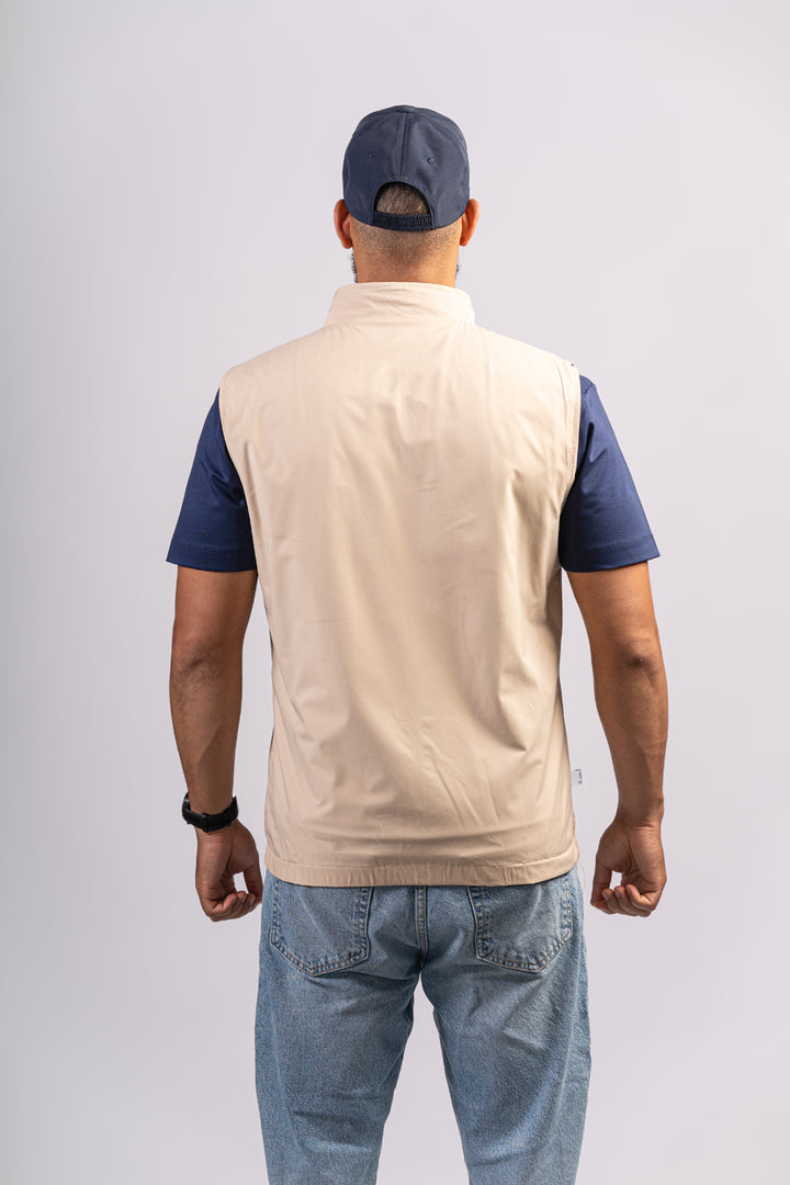 BLUE/BEIGE BODYWARMER