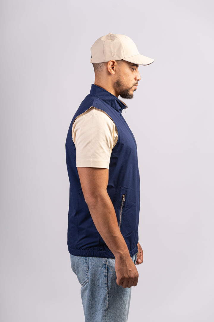 BLUE/BEIGE BODYWARMER