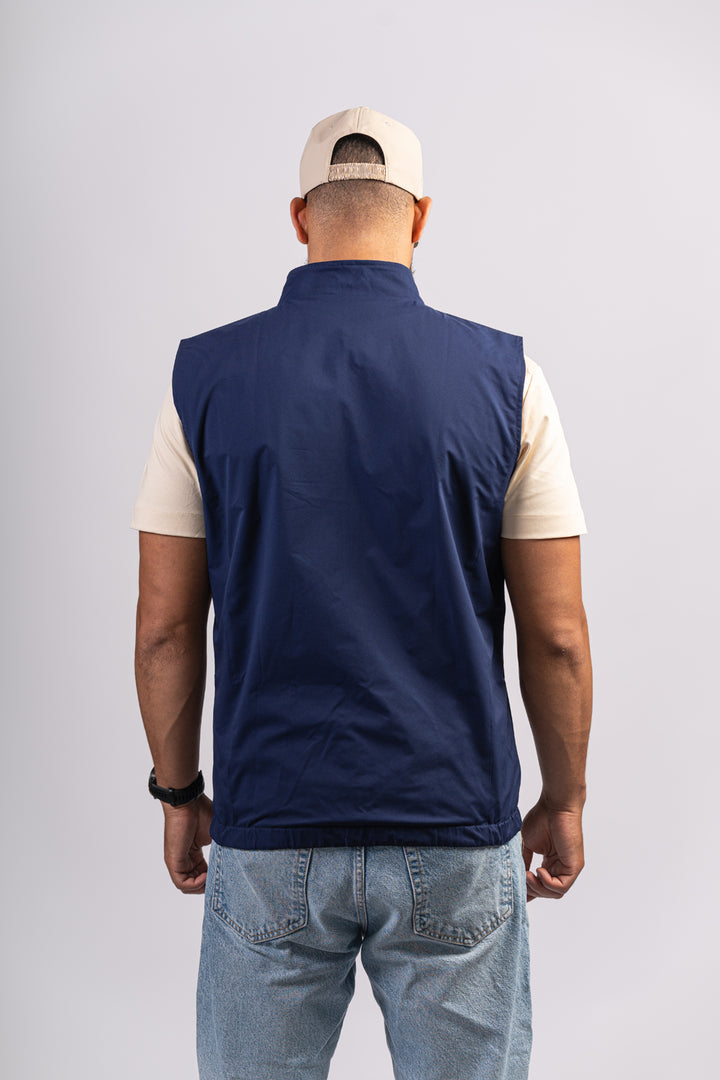 BLUE/BEIGE BODYWARMER