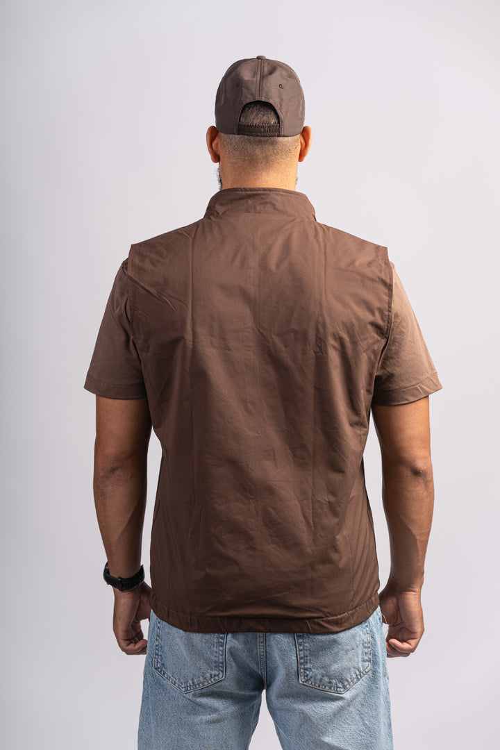 GREEN/BROWN BODYWARMER