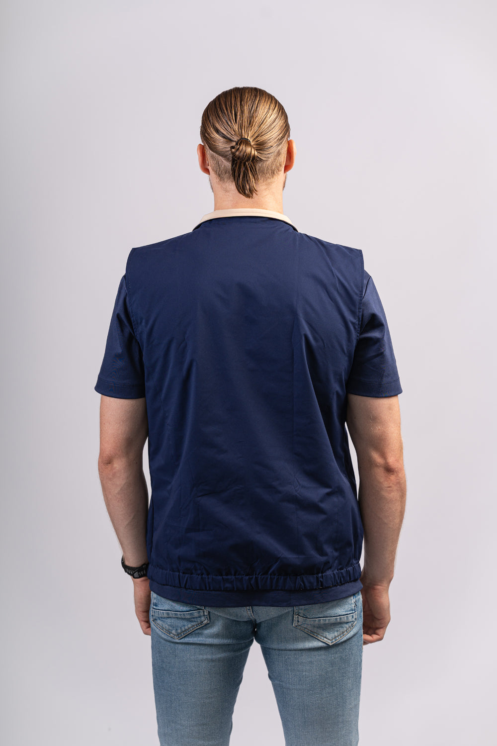 BLUE/BEIGE BODYWARMER